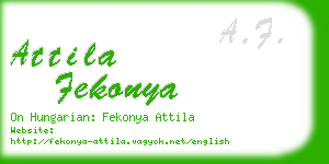 attila fekonya business card